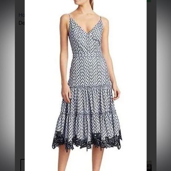 NWT 💙 Derek Lam 10 Crosby Samara Eyelet Midi Dress - Picture 2 of 7